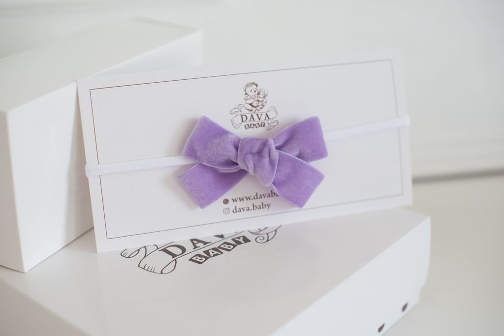 Повязка "Бантик mini" цвет:  сиреневый