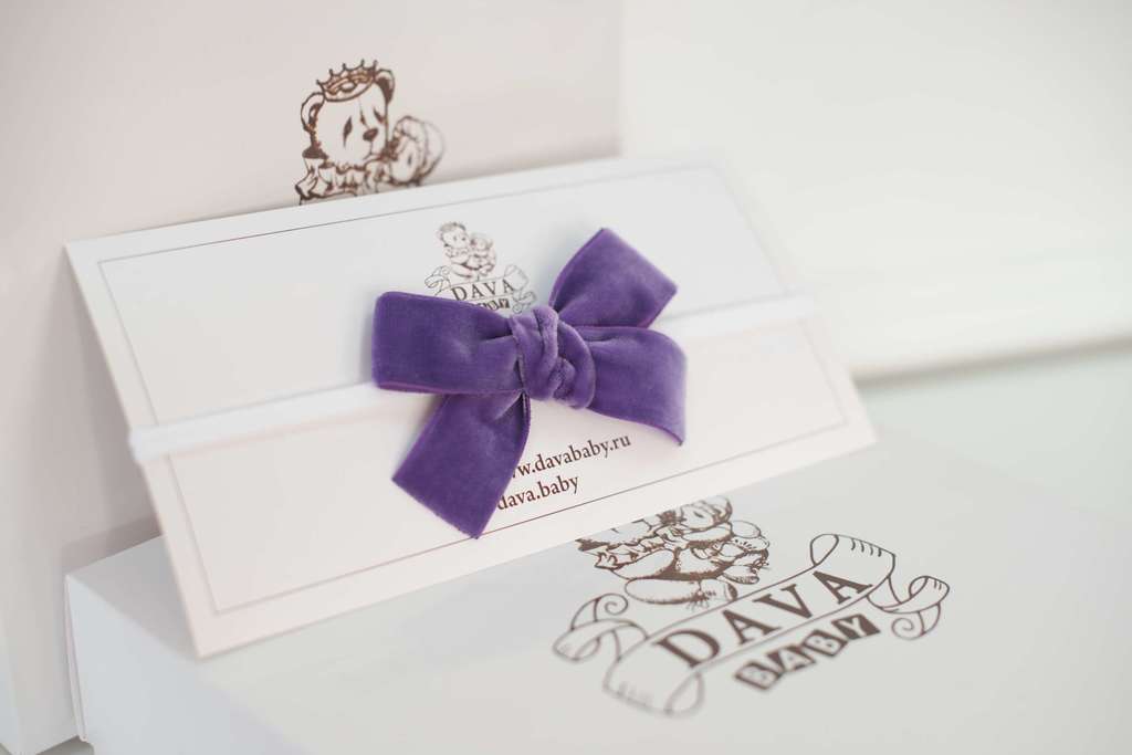Повязка "Бантик mini" цвет:  фиолетовый