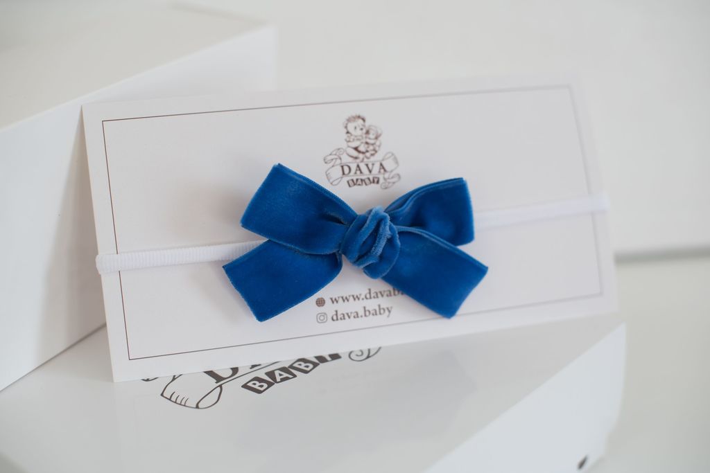 Повязка "Бантик mini" цвет: синий