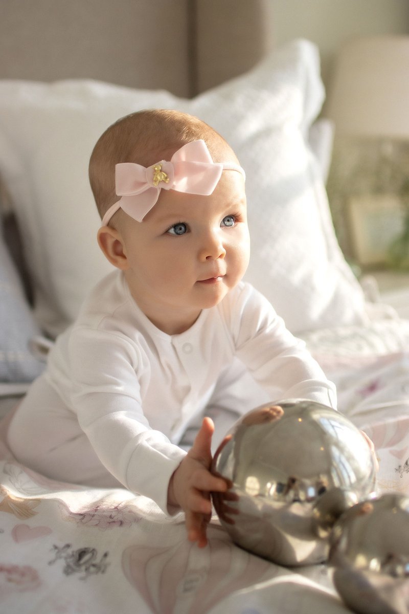 Повязка "Золотой мишка"  mini цвет: нежно-розовый