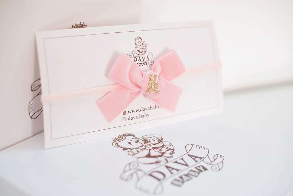 Повязка "Золотой мишка"  mini цвет: розовый