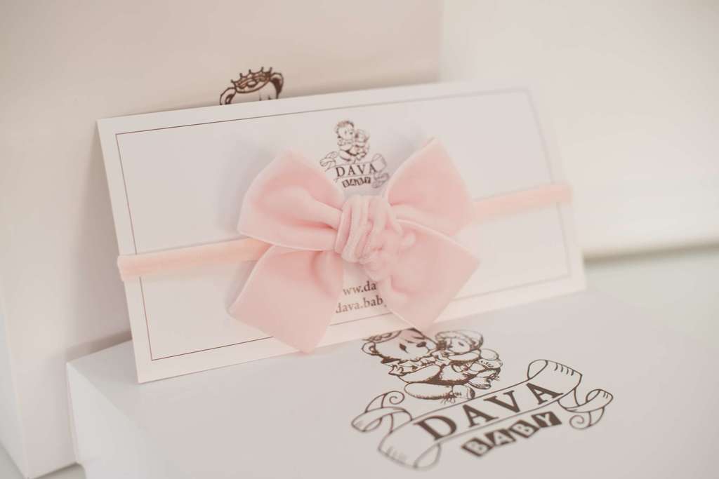 Повязка "Бантик  BOW" цвет: нежно-розовый