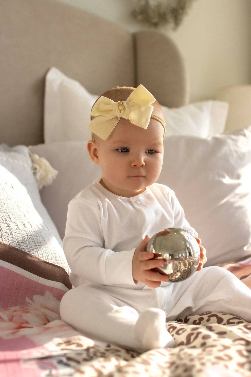 Повязка "Золотой мишка" цвет:  молочный