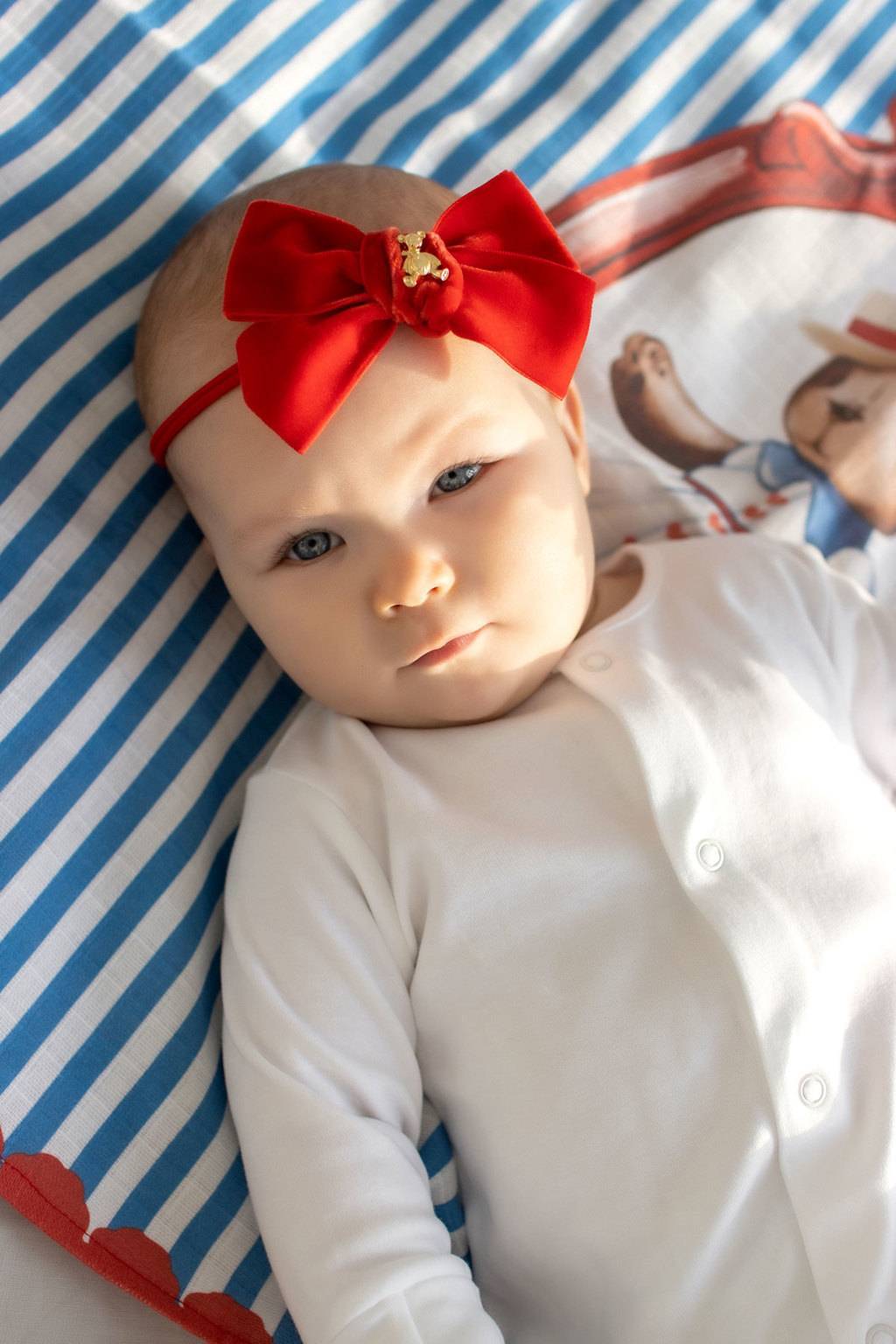 Повязка "Золотой мишка" цвет:  красный