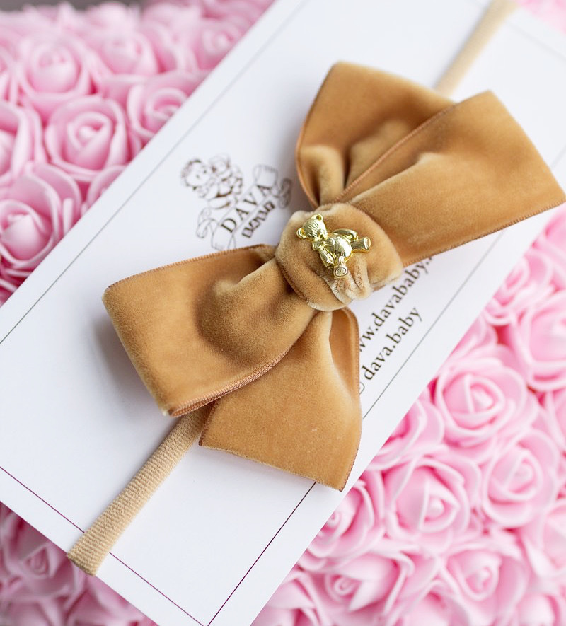 Повязка "Золотой мишка" цвет:  карамель