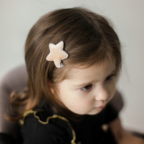 Заколка "Звездочка" цвет:  бежевый