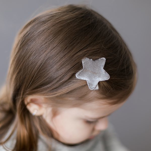 Заколка "Звездочка" цвет:  серый