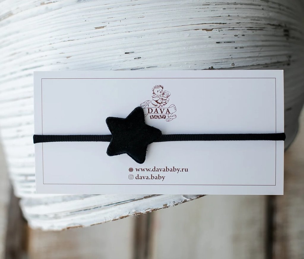 Повязка на голову "Звездочка" цвет: черный