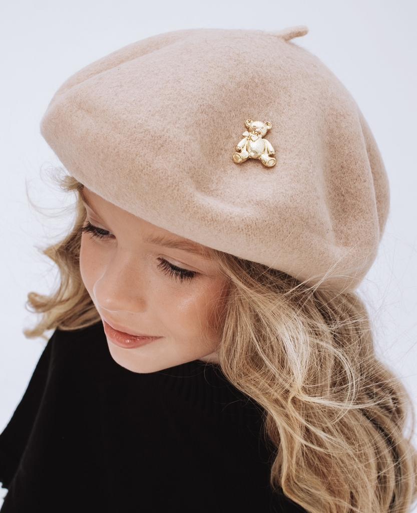Берет "Золотой мишка" цвет: бежевый