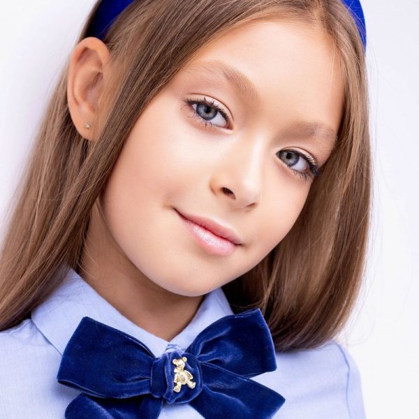 Бабочка-галстук «Золотой мишка» цвет: темно-синий