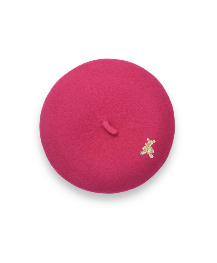 Берет "Золотой мишка" цвет: фуксия