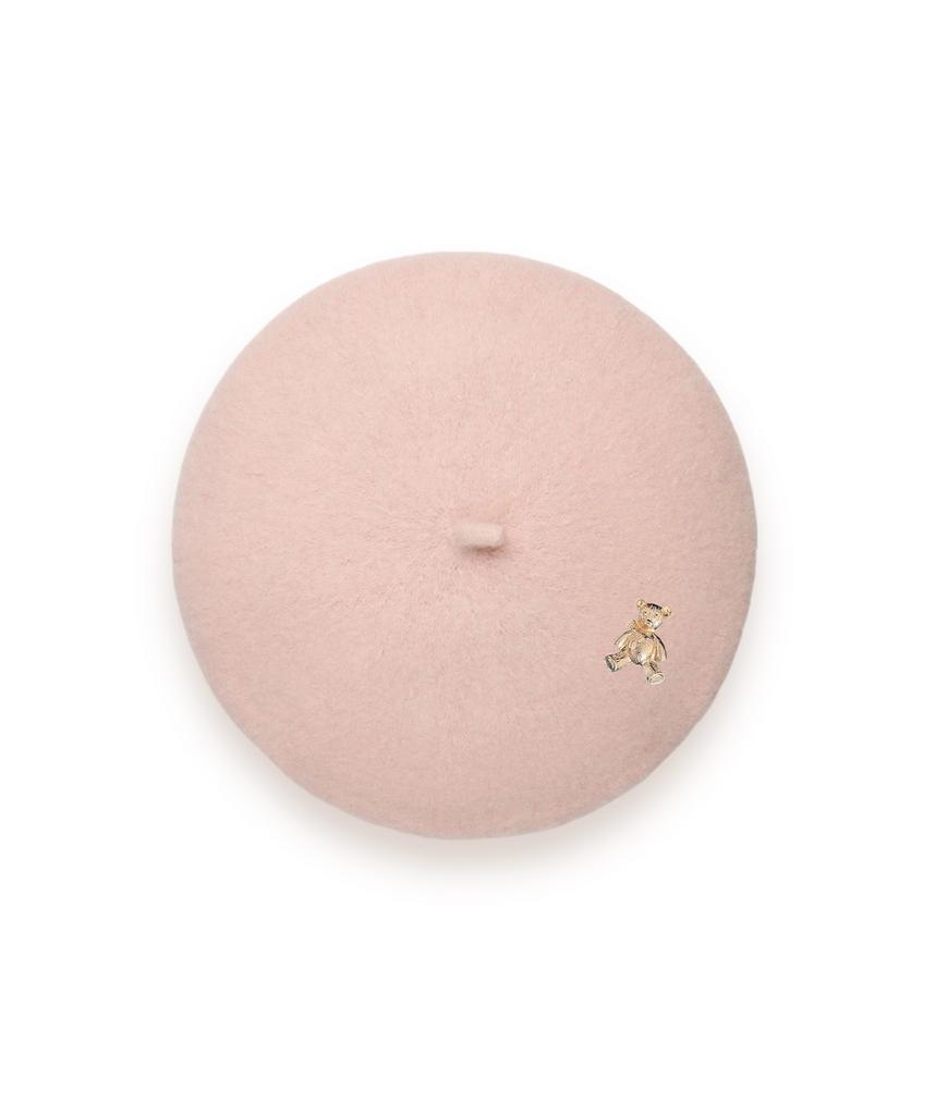 Берет "Золотой мишка" цвет: розовая пудра