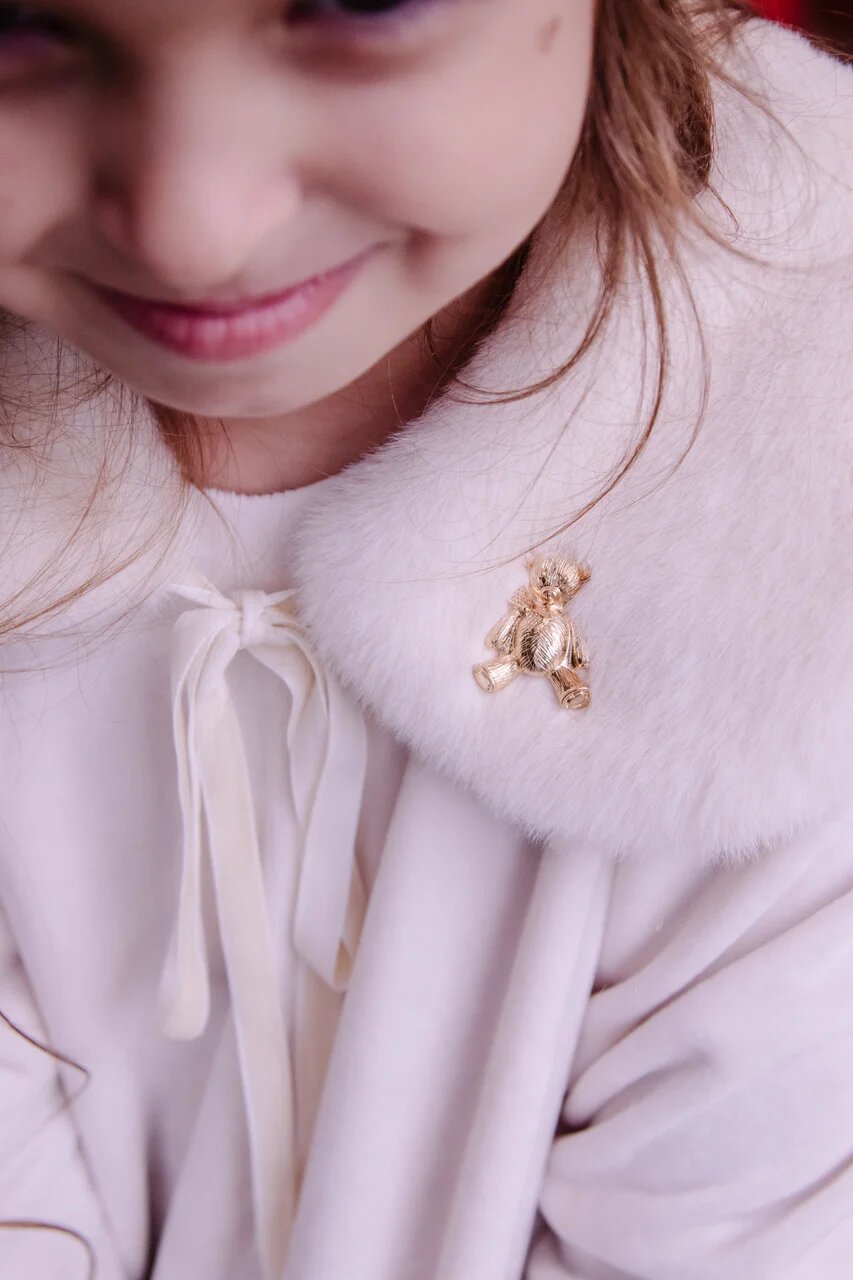 Воротник из экомеха, цвет: ванильный