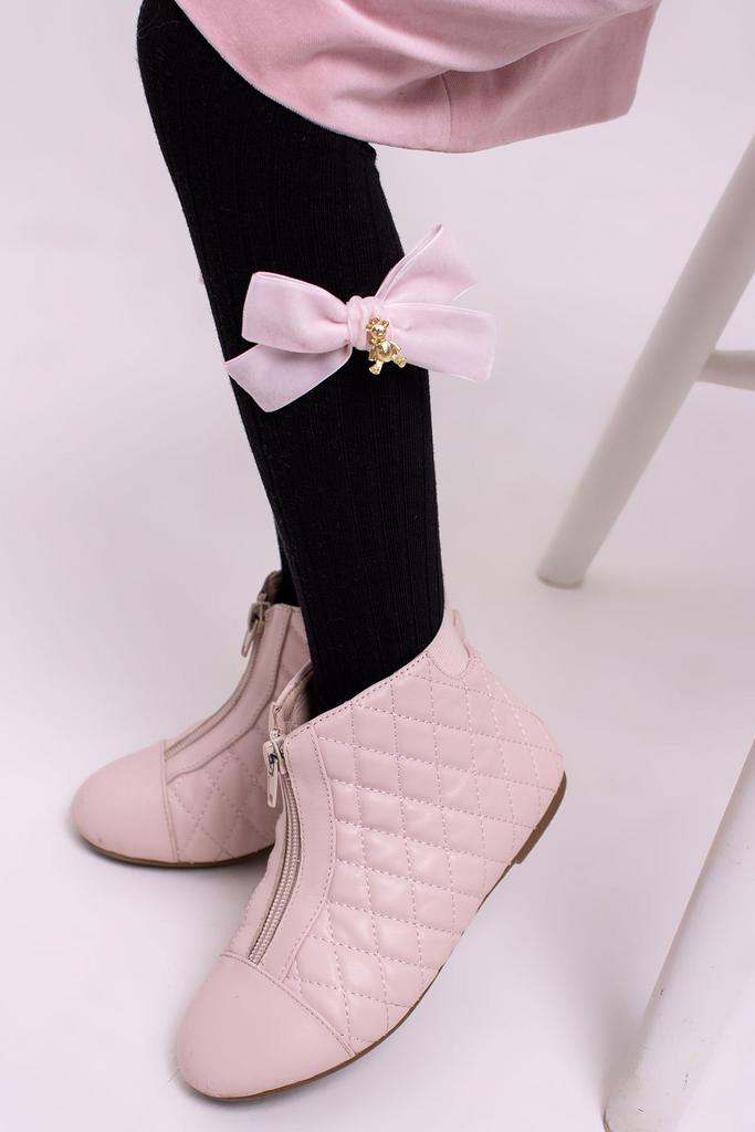 Колготки "Золотой мишка" цвет: чёрные/нежно-розовый