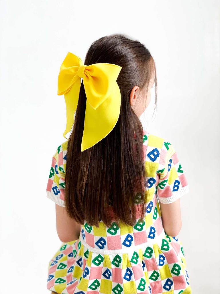 Бант на заколке «Bonjour» цвет: желтый, размер М