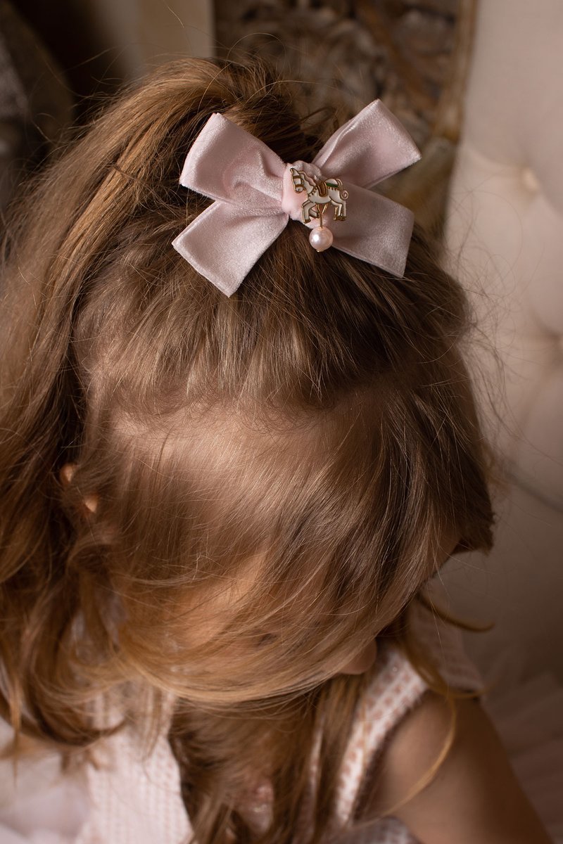 Заколка "Карусель" mini цвет: нежно-розовый