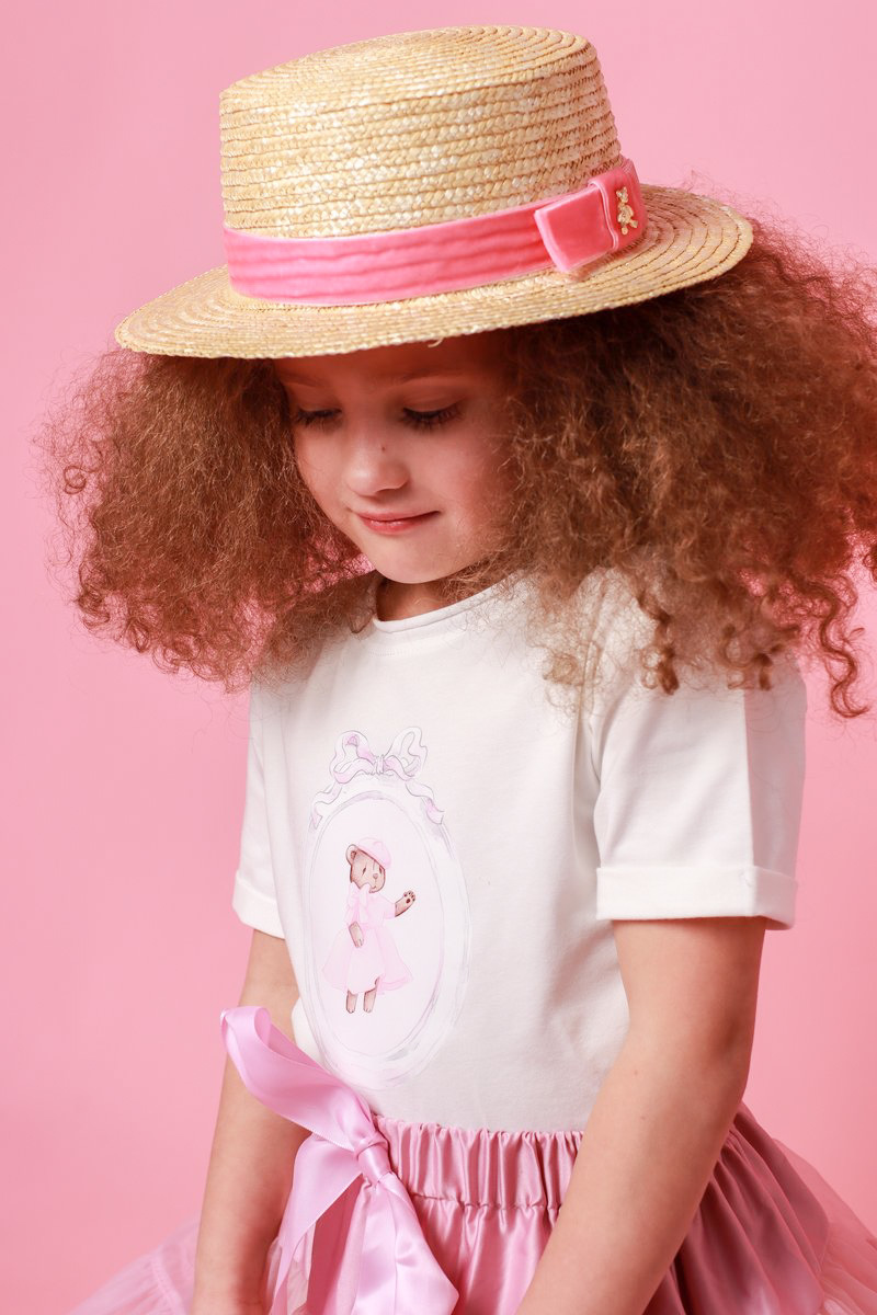 Футболка Sofia Vintage мишка розовое платье