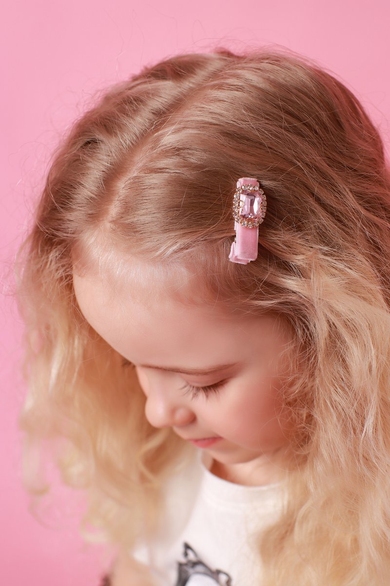 Заколка "Crystal" цвет: розовый