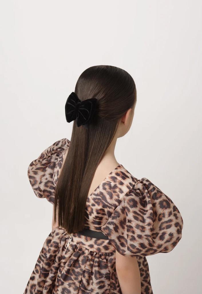 Бант на заколке Velvet Black, размер S