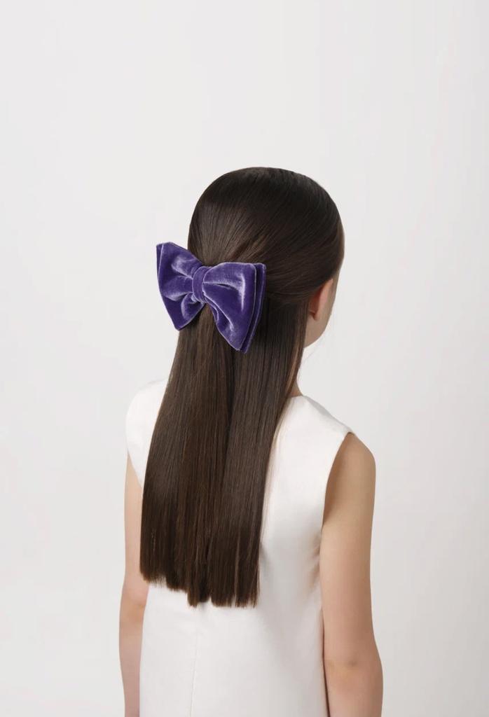 Бант на заколке Velvet Purple , размер M