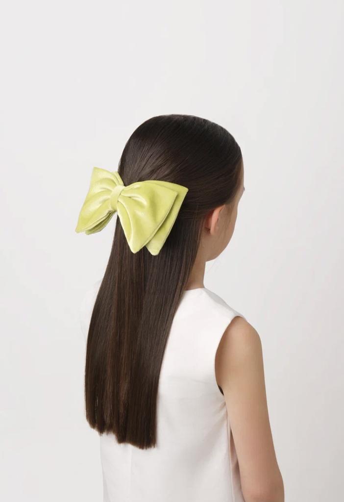Бант на заколке Velvet Lime , размер L