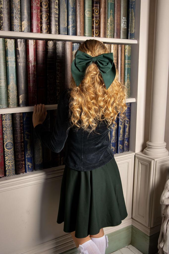 Бант на заколке «Bonjour», цвет: зеленый