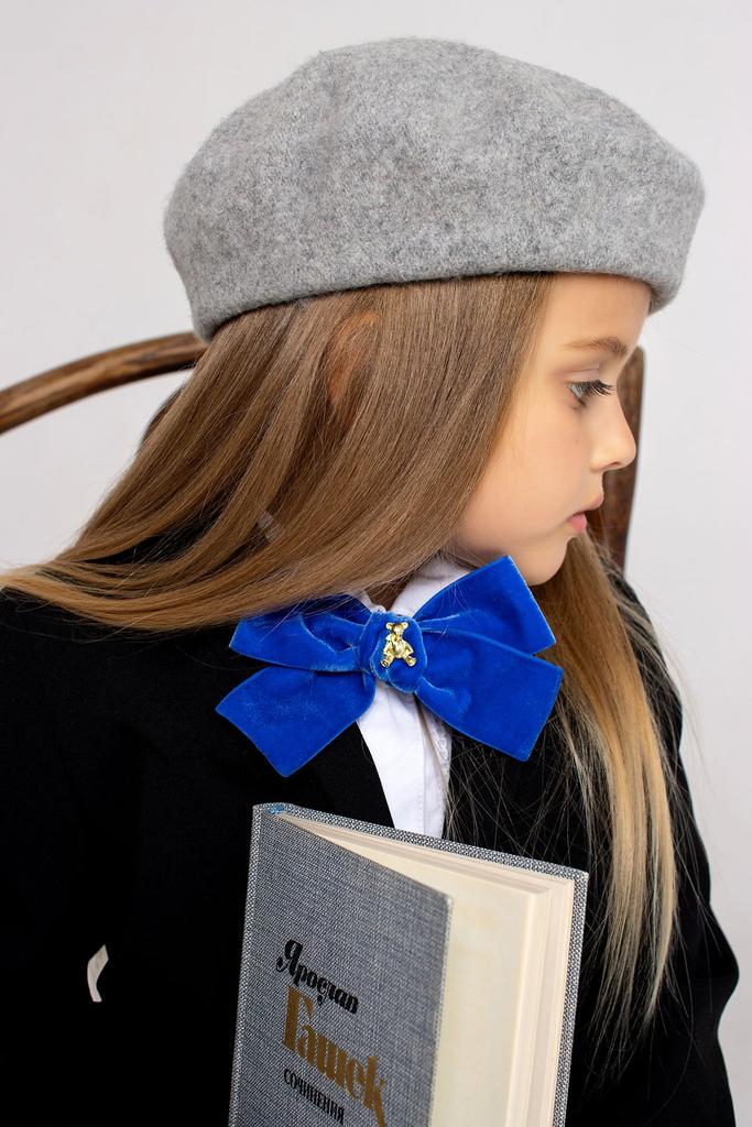 Бабочка-галстук «Золотой мишка» цвет: синий