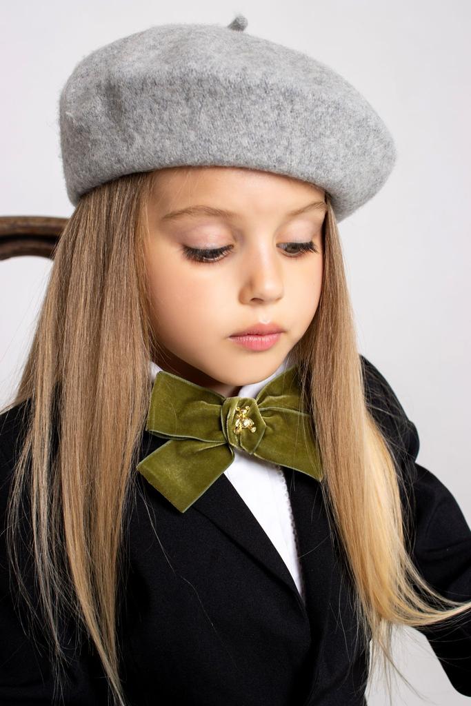 Бабочка-галстук «Золотой мишка» цвет: оливковый