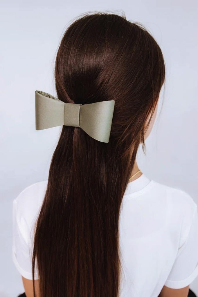Бант на заколке "Betty" цвет: оливковый