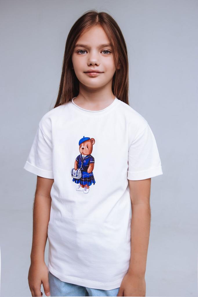 Футболка Stefani, медведь синяя  форма