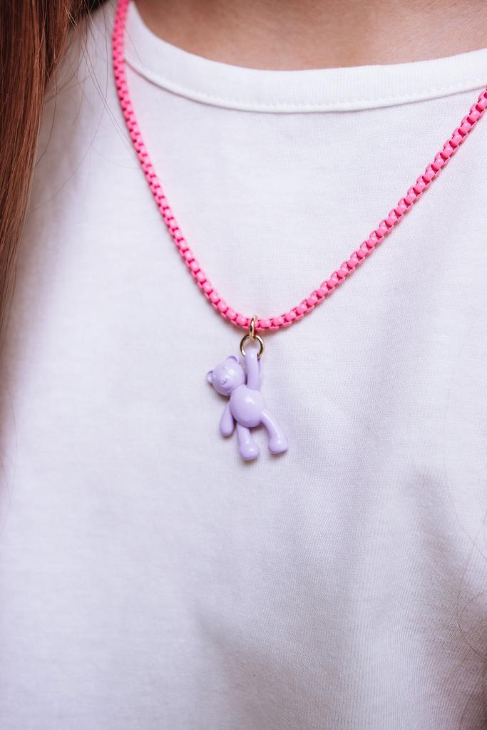 Цепочка Teddy Bear розовый/сиреневый