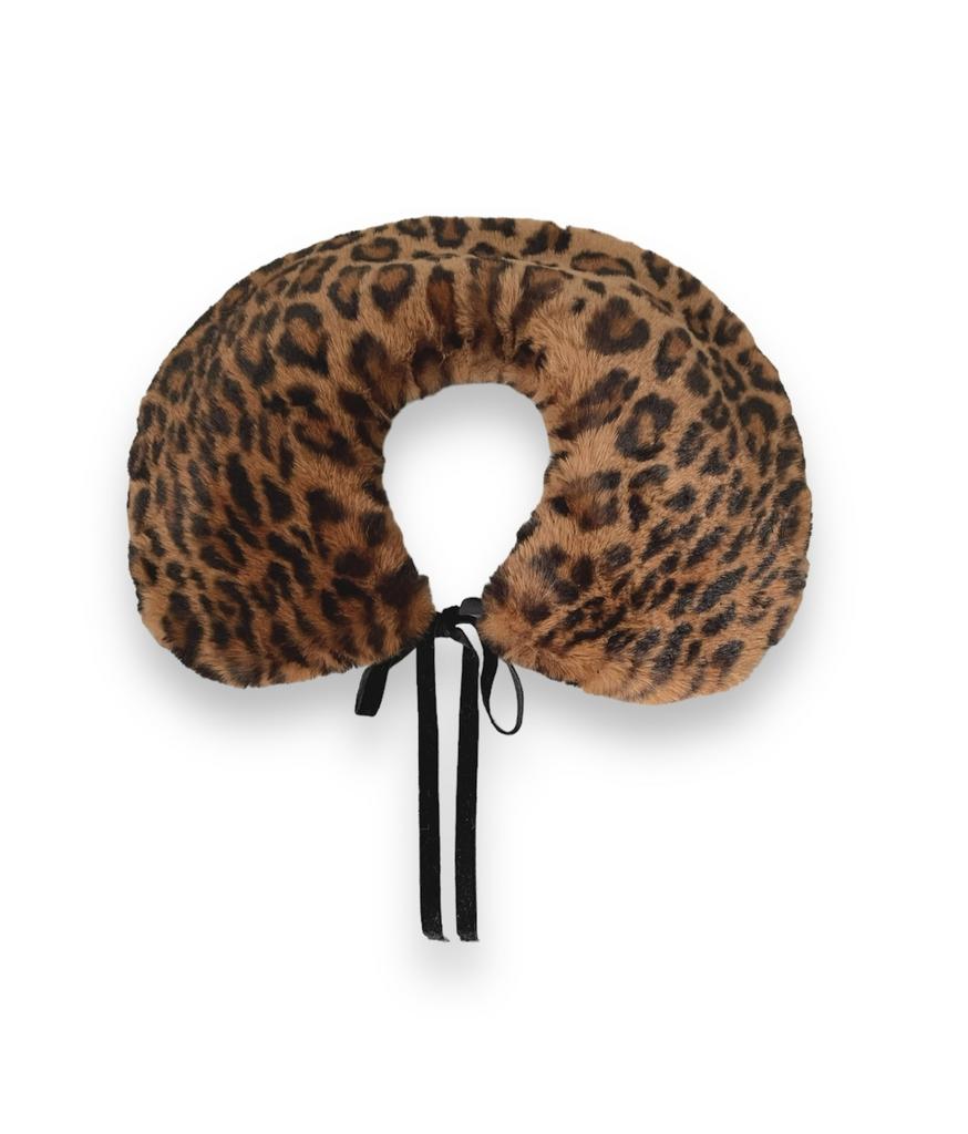 Воротник из экомеха, цвет:  леопард