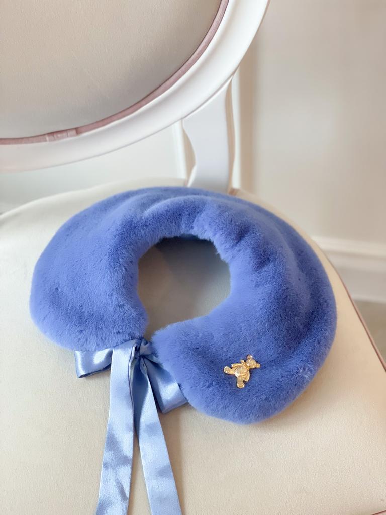 Воротник из экомеха, цвет:  фиалковый