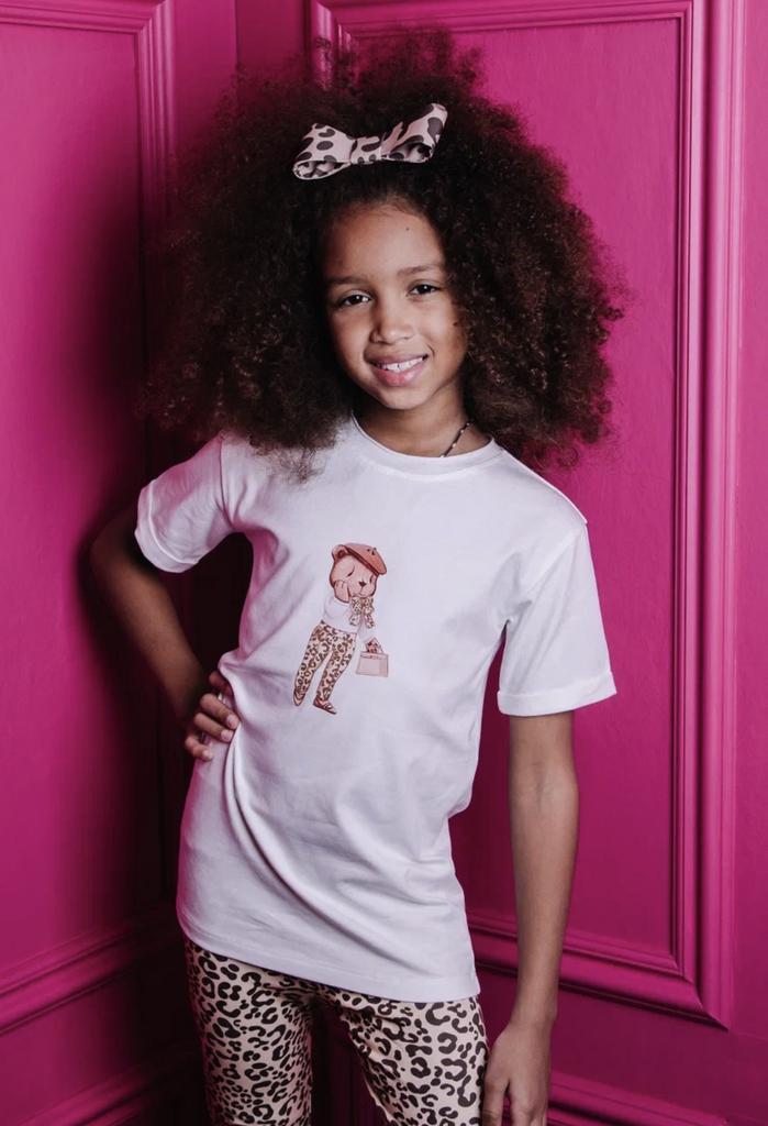 Футболка Leopard ,цвет: молочный/коричневый