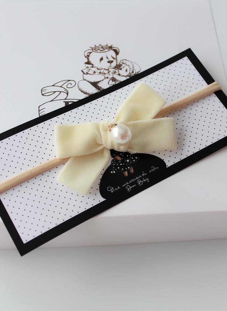 Повязка "Жемчужинка" цвет: молочный