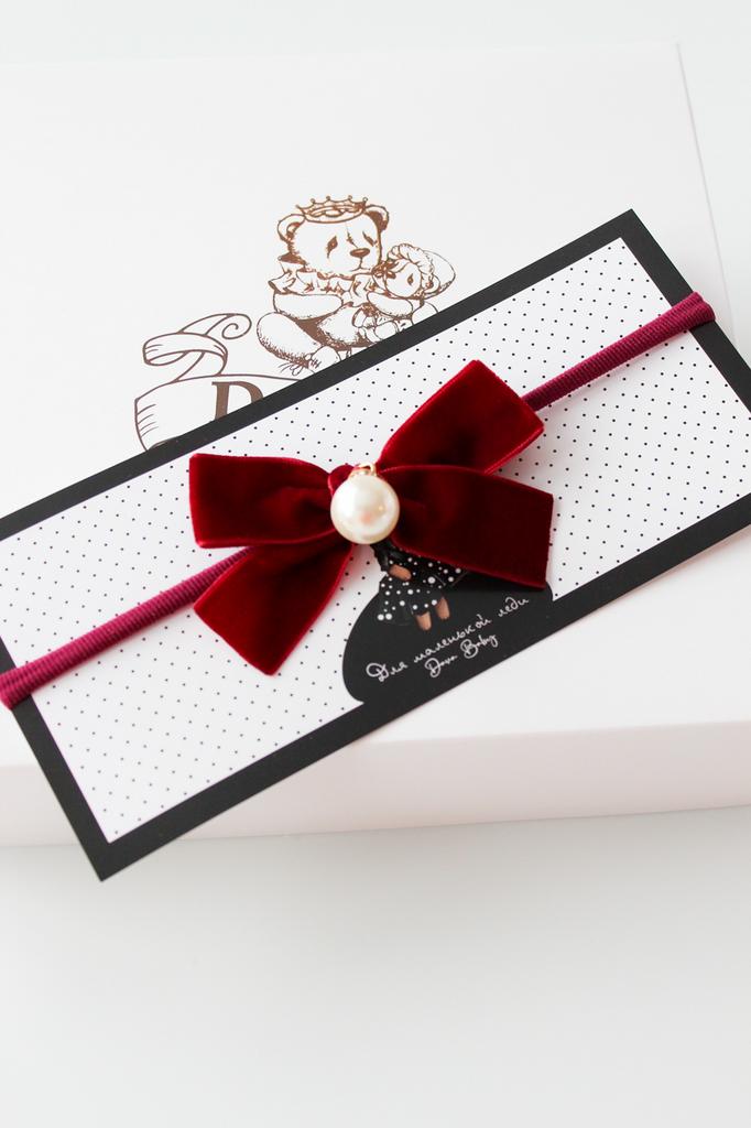 Повязка "Жемчужинка" цвет: бордовый