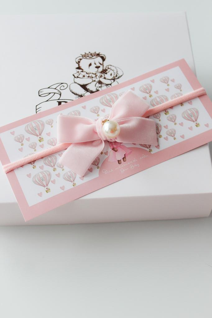 Повязка "Жемчужинка" цвет: нежно-розовый