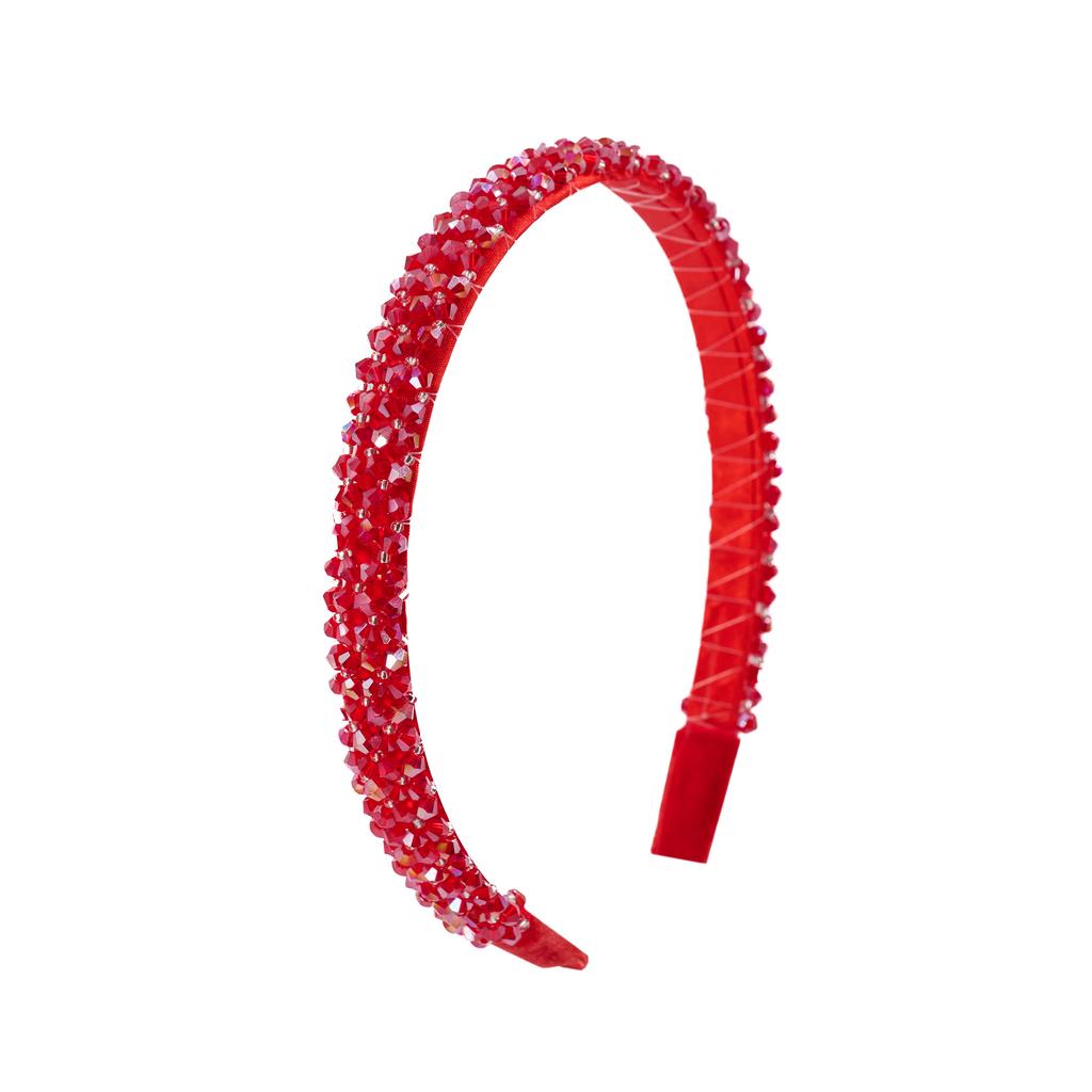 Ободок "Crystal" красный