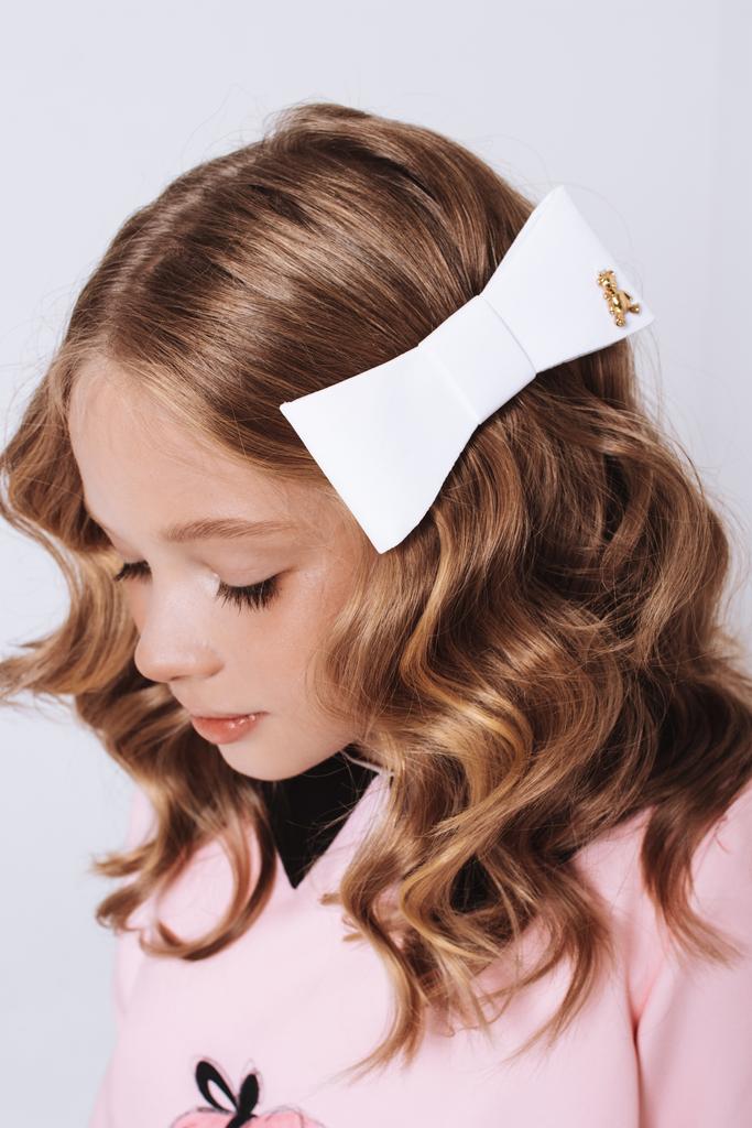 Бант на заколке "Betty/Bear" цвет: белый