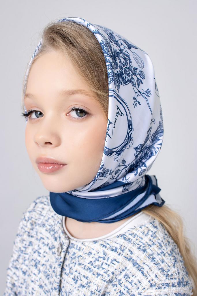 Шелковый платок Classic Vintage синий