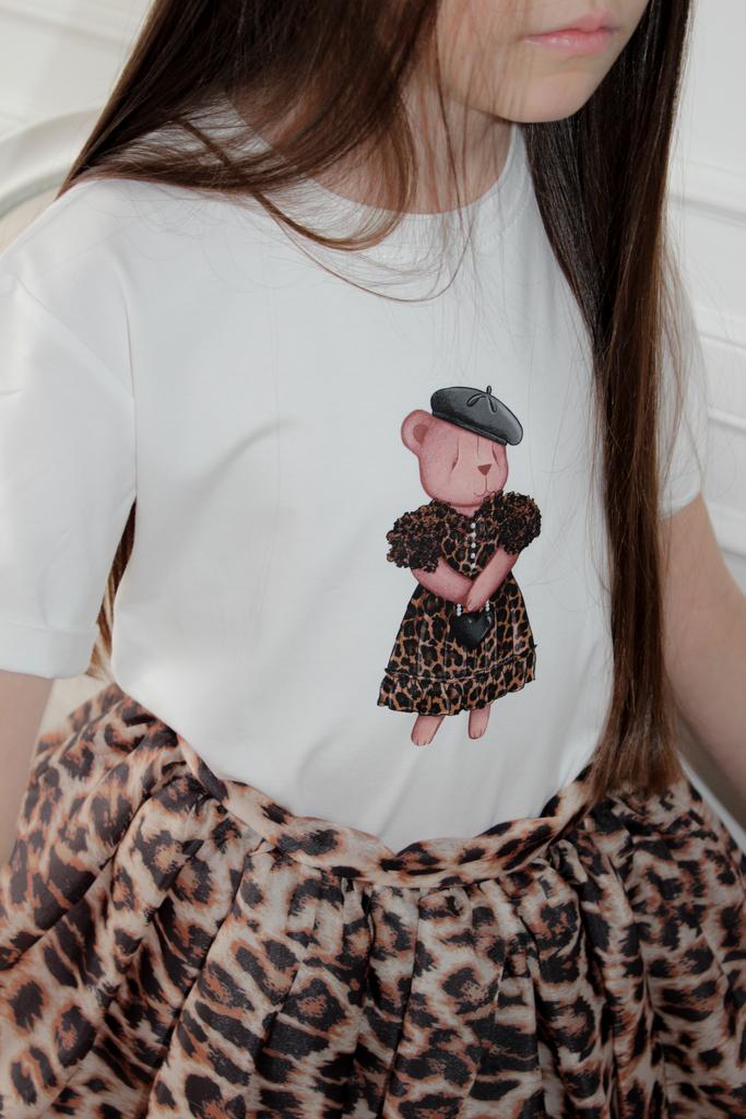 Футболка Monica Leopard цвет: айвори
