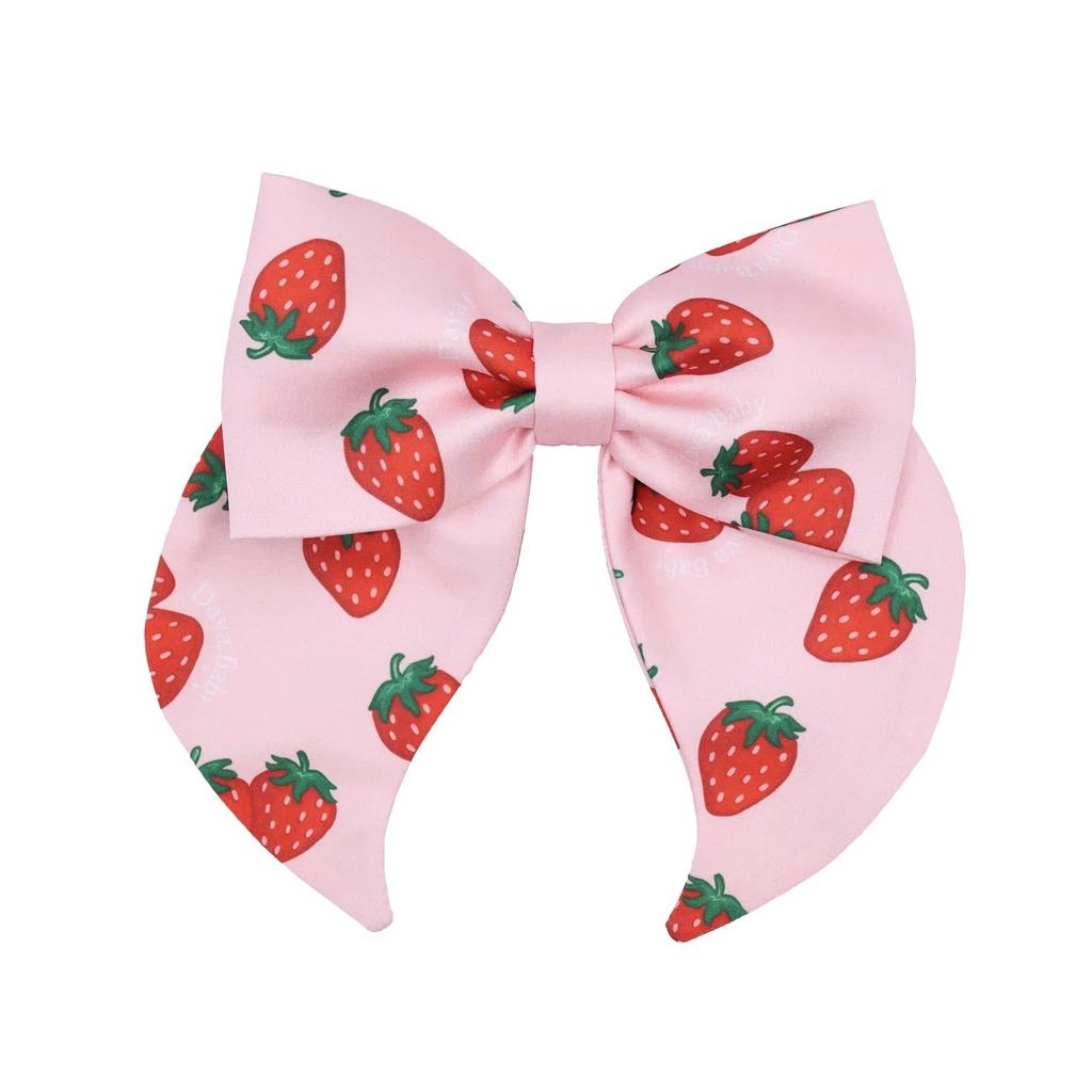 Бант на заколке «Lovely Strawberry » цвет: розовый
