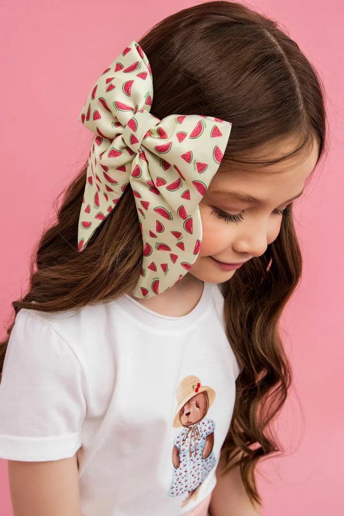 Бант на заколке «Lovely Арбузики» цвет: светло-зеленый