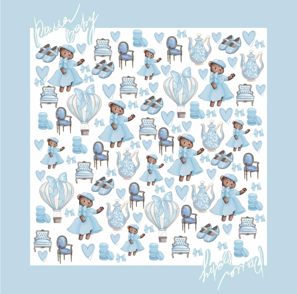 Шелковый платок "Silk Dava" цвет: голубой