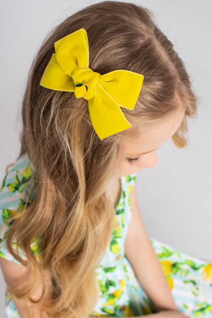 Заколка "BOW LEMON" цвет: желтый