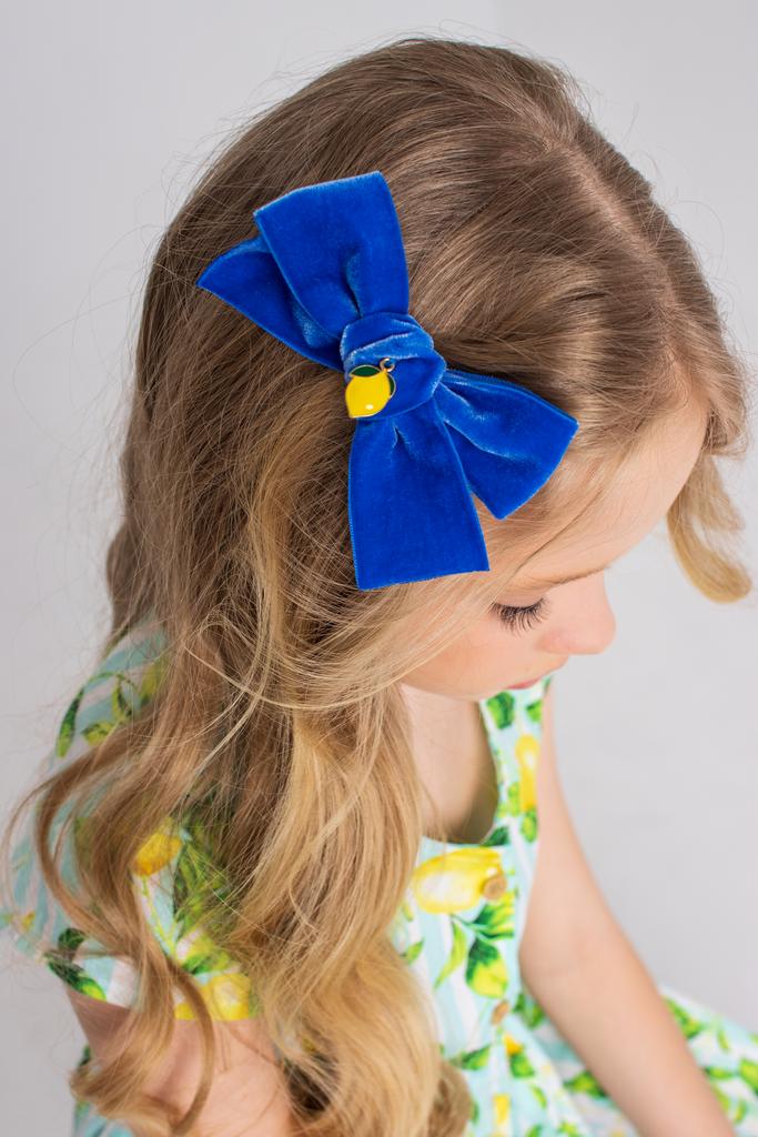 Заколка "BOW LEMON" цвет: синий