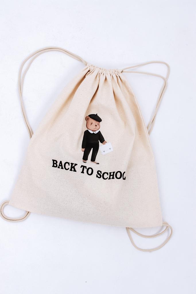 Сумка-мешок хлопковый  BACK TO SCHOOL BLACK