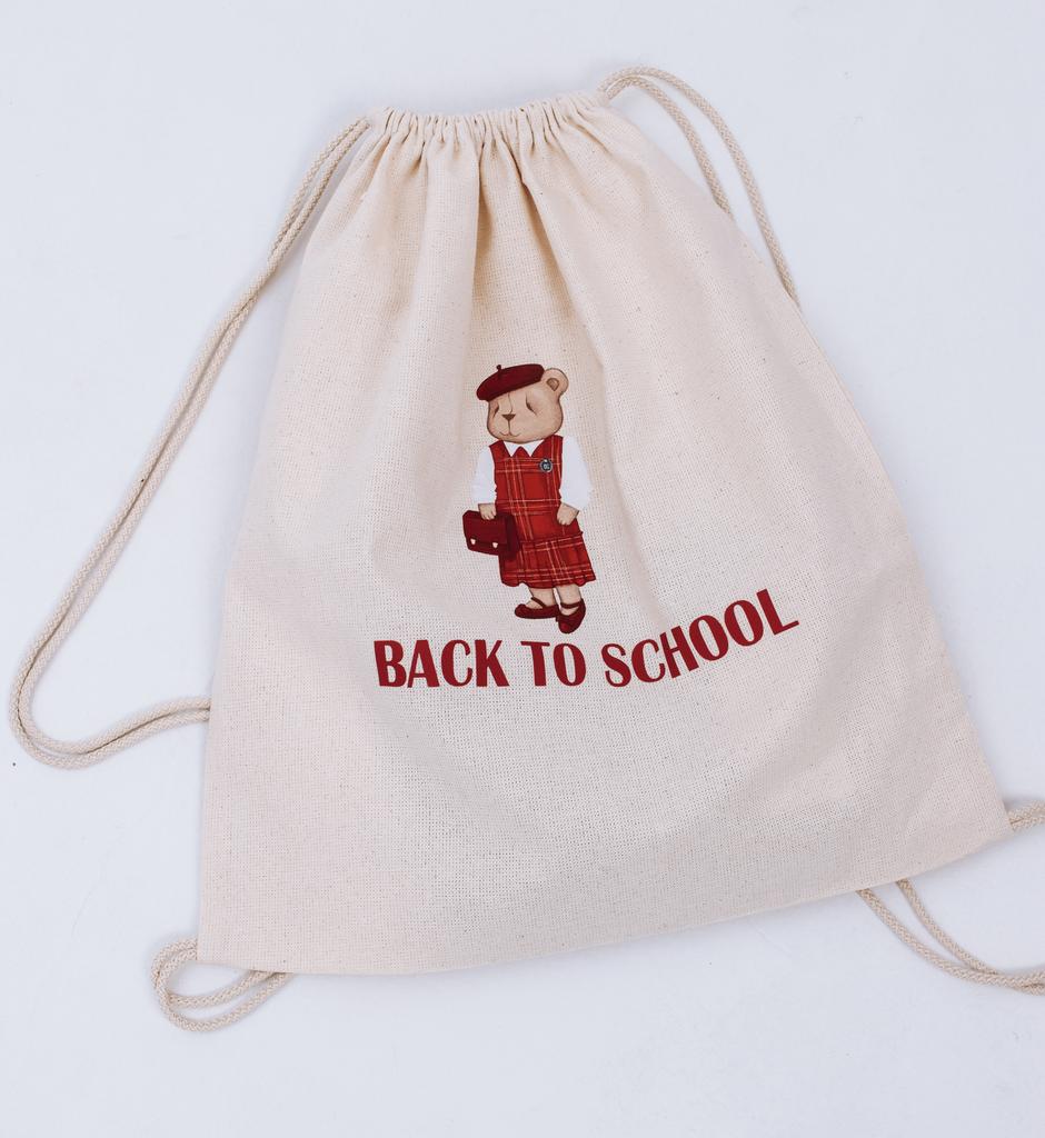 Сумка-мешок хлопковый  BACK TO SCHOOL WINE RED
