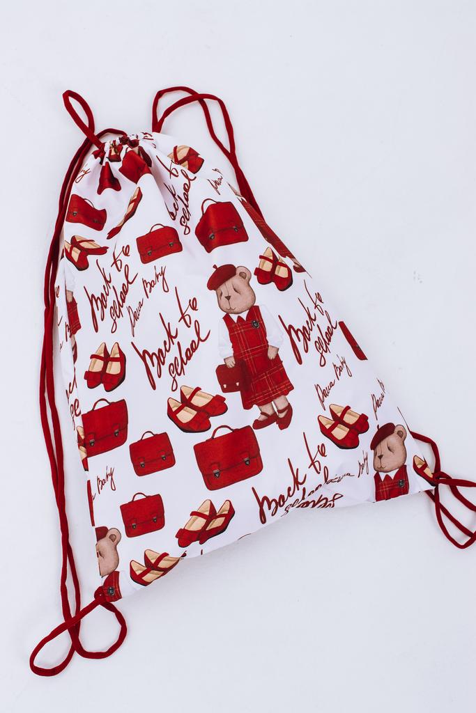 Сумка-мешок  BACK TO SCHOOL PRINT WINE RED