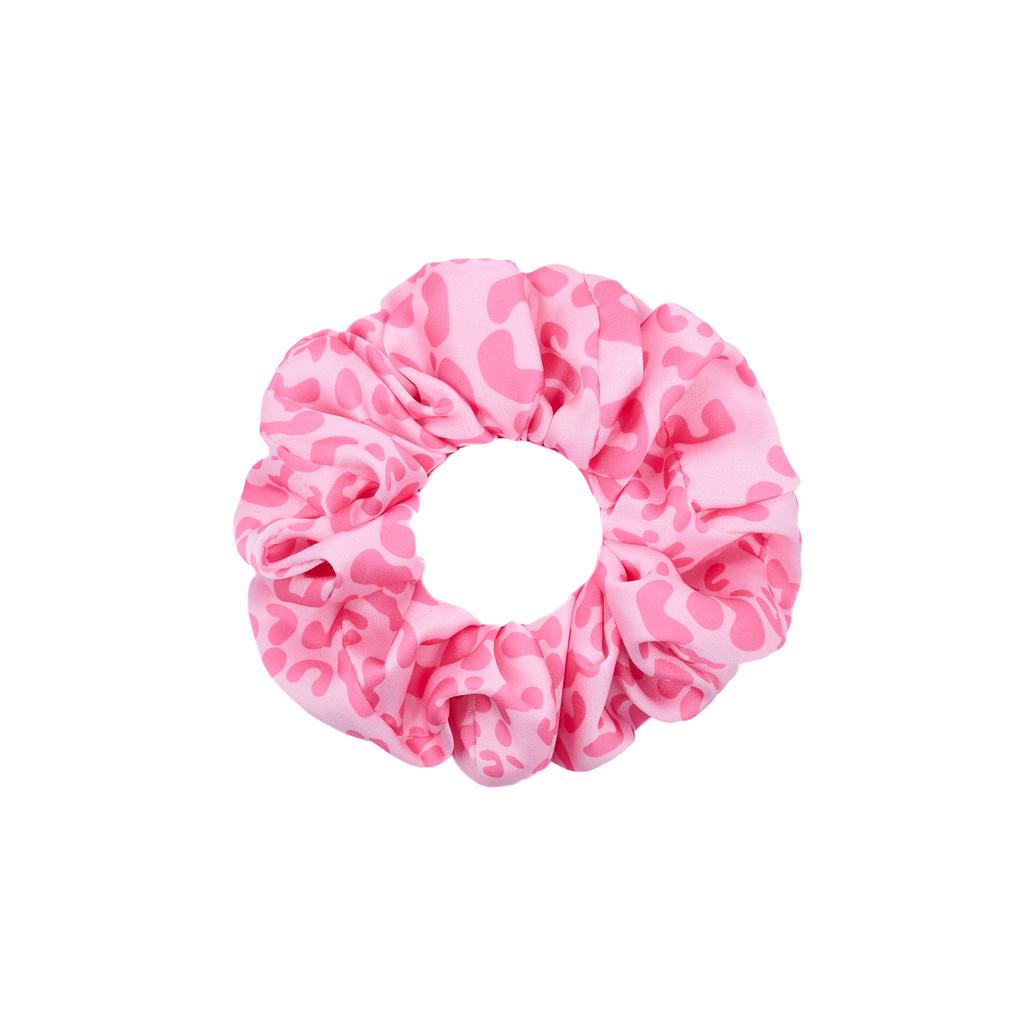 Скранч-резинка шелковая "Leopard Pink" цвет: розовый